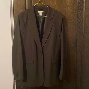 Very Dark Green one button H&M Blazer, Size Medium